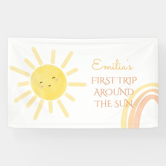 Eerste reis rond de zondag spandoek (Horizontaal)