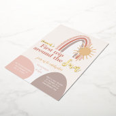 Eerste reis rond de zondag van Boho Folie Uitnodiging (Gedraaid)