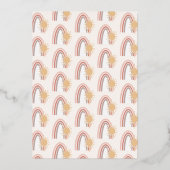 Eerste reis rond de zondag van Boho Folie Uitnodiging (Achterkant)