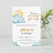 Eerste reis rond de zondag van de zon van de zon v kaart (Staand voorkant)