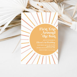 Eerste reis rond de zondag van de zon van Sun Boho Kaart