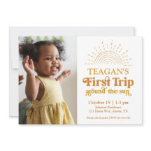 Eerste reis rond de zonfoto van de eerste verjaard