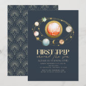 Eerste reis rond de zonneplaneten 1e verjaardag kaart (Voorkant / Achterkant)