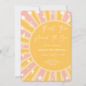 Eerste reis rond de zonneregenboog 1e verjaardag kaart (Voorkant)