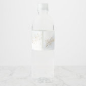 Eerste reis rond de zonnewaterfleslabels waterfles etiket (Achterkant)