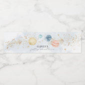 Eerste reis rond de zonnewaterfleslabels waterfles etiket (Enkel label)