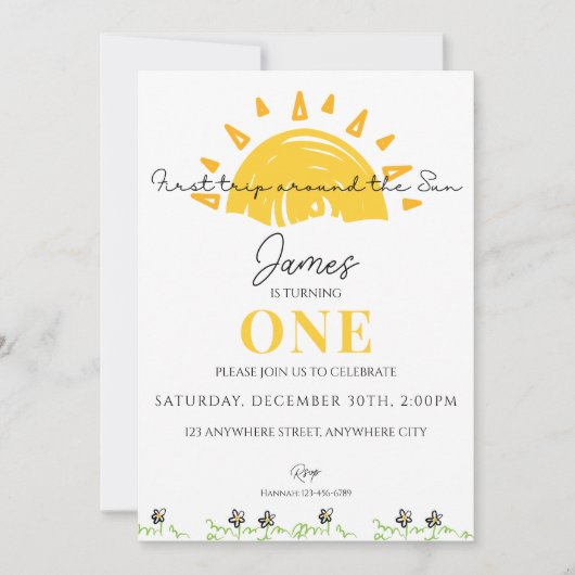 Eerste reis rond de zonsonderste verjaardag van de kaart (Voorkant)