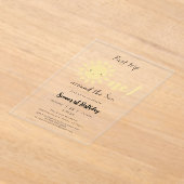 Eerste reis rond de zonsopgang 1e verjaardag acryl uitnodigingen (Laagn)