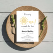 Eerste reis rond de zonsopgang 1e verjaardag kaart