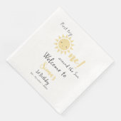 Eerste reis rond de zonsopgang 1e verjaardag servet (Hoek)