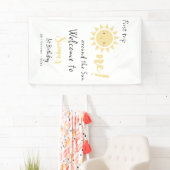 Eerste reis rond de zonsopgang 1e verjaardag spandoek (Insitu)