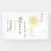 Eerste reis rond de zonsopgang 1e verjaardag spandoek (Horizontaal)