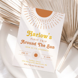 Eerste reis rond de zonuitnodiging | Boho Kaart