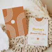 Eerste reis rond de zonuitnodiging | Boho Kaart