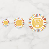 Eerste reis rond de zonuitnodiging confetti (Achterkanten)