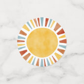 Eerste reis rond de zonuitnodiging confetti (Kleine voorkant)