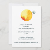 Eerste reis rond de zonuitnodiging kaart (Voorkant)