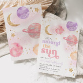 Eerste reis rond de zonuitnodiging | Ruimte Kaart