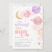 Eerste reis rond de zonuitnodiging | Ruimte Kaart (Voorkant)