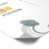 Eerste reis rond het 1e verjaardagsmijlpaalteken poster (Hoek)