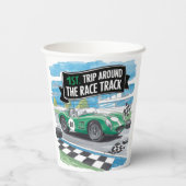 Eerste reis rond het circuit Verjaardag Papieren Bekers (Achterkant)