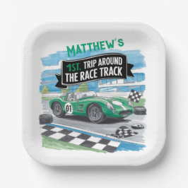 Eerste reis rond het circuit Verjaardag Papieren Bordje