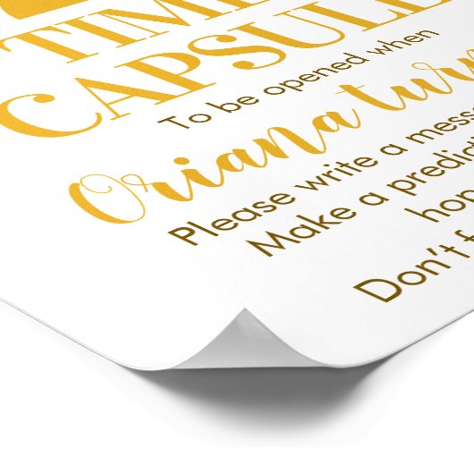 Eerste reis rond het Poster met de zontijdcapsule (Hoek)