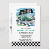 Eerste reis rond het Race Track verjaardagsfeest Kaart (Voorkant / Achterkant)