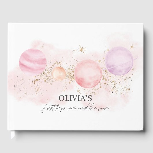 Eerste reis rond het Sun Birthday Guest Book Gastenboek (Voorkant)