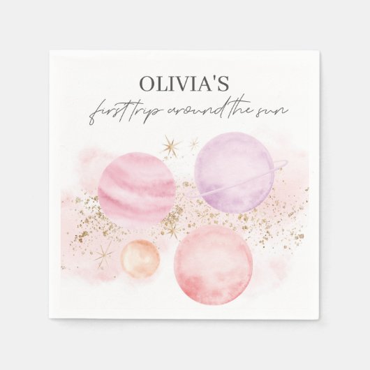 Eerste reis rond het Sun Paper Napkins Servet (Voorkant)