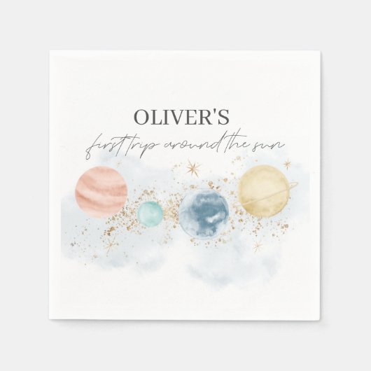 Eerste reis rond het Sun Paper Napkins Servet (Voorkant)