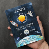 Eerste reis rond het Sun Space Theme 1e verjaardag Kaart