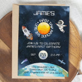 Eerste reis rond het Sun Space Theme 1e verjaardag Kaart