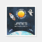 Eerste reis rond het Sun Space Theme 1e verjaardag Servet (Voorkant)