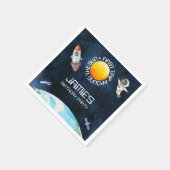 Eerste reis rond het Sun Space Theme 1e verjaardag Servet (Hoek)