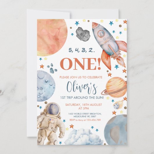 Eerste reis rond het verjaardagsfeest van de astro kaart (Voorkant)