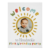 Eerste reis rond het Welkomstbord van de Zondag Perfect Poster (Voorkant)