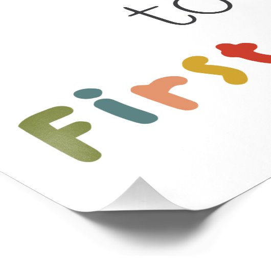 Eerste reis rond het Welkomstbord van de Zondag Perfect Poster (Hoek)