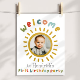 Eerste reis rond het Welkomstbord van de Zondag Perfect Poster