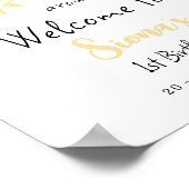 Eerste reis rond het Welkomstbord van de Zondag Poster (Hoek)