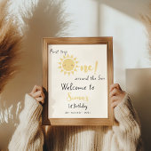 Eerste reis rond het Welkomstbord van de Zondag Poster