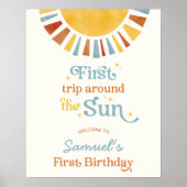 Eerste reis rond het Welkomstteken van de Zondag Poster (Voorkant)