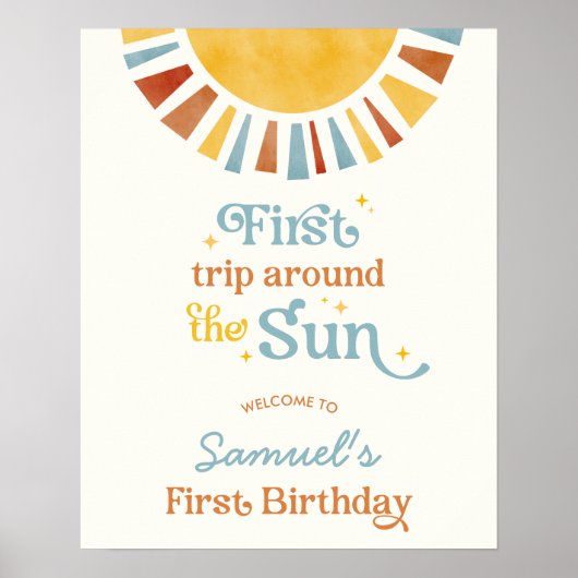 Eerste reis rond het Welkomstteken van de Zondag Poster (Voorkant)