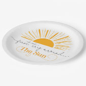 Eerste reis rond het zondag-verjaardagsfeest papieren bordje (Gekanteld)