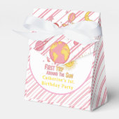 Eerste reis rond het Zonnemeisje 1e. verjaardagsfe Bedankdoosjes (Voorkant Zijde)