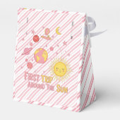 Eerste reis rond het Zonnemeisje 1e. verjaardagsfe Bedankdoosjes (Achterkant)