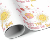 Eerste reis rond het Zonnemeisje 1e. verjaardagsfe Cadeaupapier (Rol Hoek)
