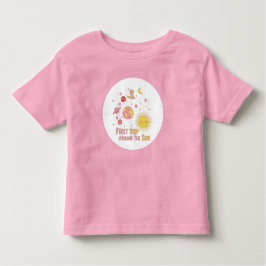 Eerste reis rond het Zonnemeisje 1e. verjaardagsfe Kinder Shirts