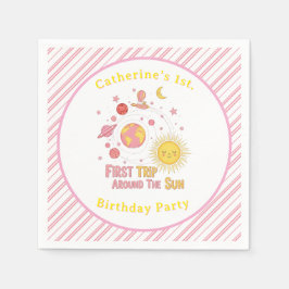 Eerste reis rond het Zonnemeisje 1e. verjaardagsfe Servet
