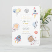 Eerste reis rond naar zon Space Eerste verjaardag Kaart (Staand voorkant)